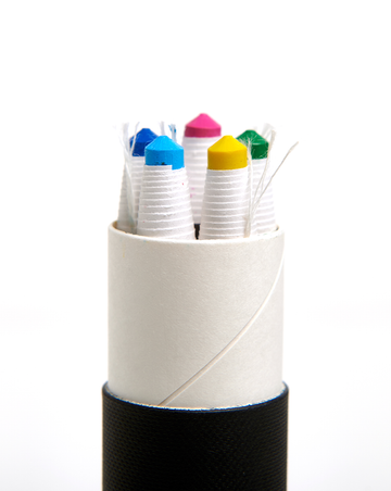 옐로우, 블루, 핑크, 그린, 스카이) 다섯가지 컬러의 오색칠 색연필 오색칠 오님